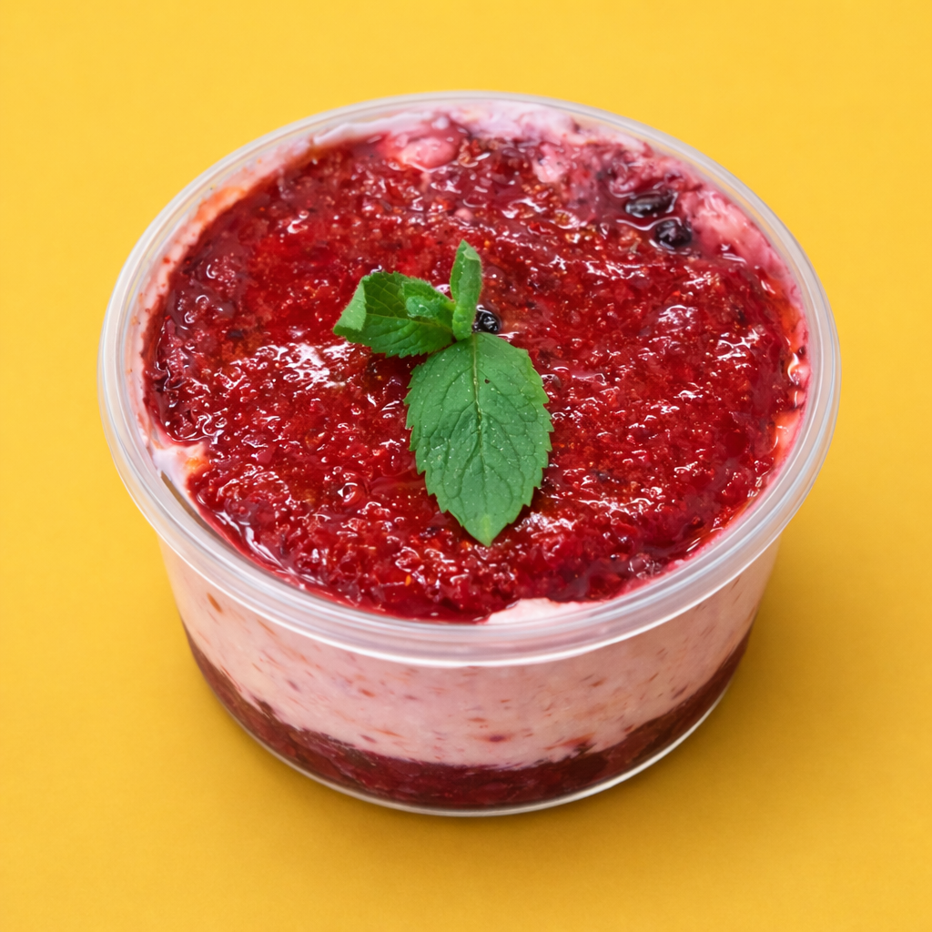 Чийзкейк с горски плодове и протеинов крем