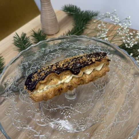 Пълнозърнест еклер с протеинов оризов крем и домашен ядков шоколад